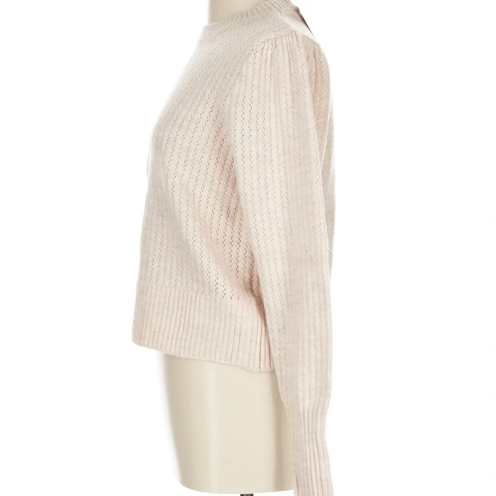 Elodie Textured Cream Crew Neck Sweater - Picture 5 of 7